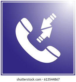 Phone icon in trendy flat style. Vector illustration, EPS10.