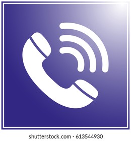 Phone icon in trendy flat style. Vector illustration, EPS10.