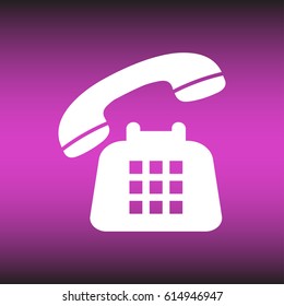 Phone icon in trendy flat style. Vector illustration, EPS10.