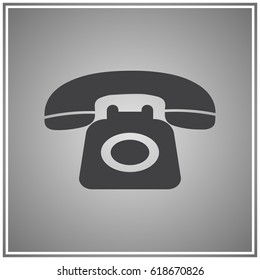 Phone icon in trendy flat style. Vector illustration, EPS10.