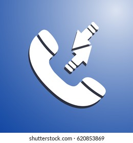 Phone icon in trendy flat style. Vector illustration, EPS10.