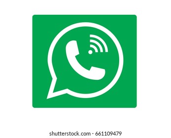 Phone icon in trendy flat style isolated. Handset icon with waves.Telephone symbol for your web site design, logo, app, UI. Vector illustration,