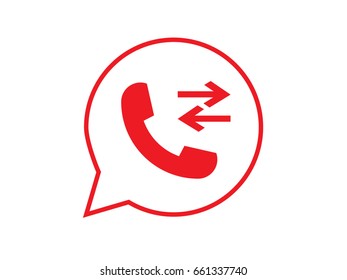 Phone icon in trendy flat style isolated. 
