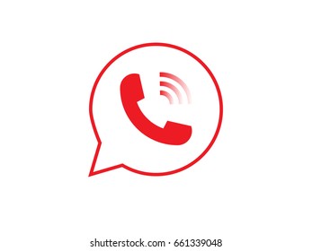 Phone icon  in trendy flat style isolated. Handset icon with waves.Telephone symbol for your web site design, logo, app, UI. Vector illustration,
