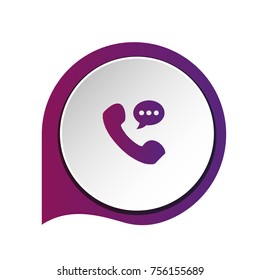 Phone icon in trendy flat style. Telephone symbol for your design, logo, UI. Vector illustration, EPS10.