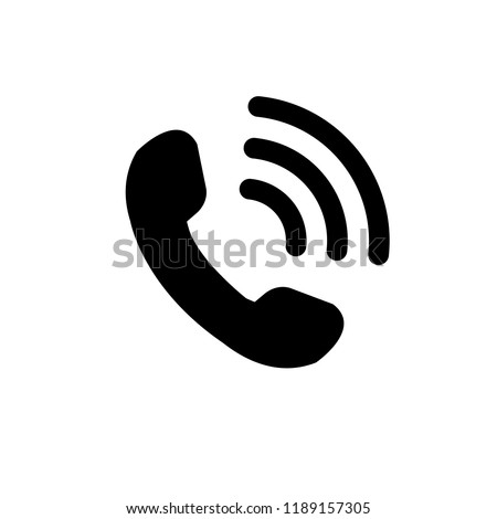 Phone icon in trendy flat style isolated on white background. Foto stock © 
