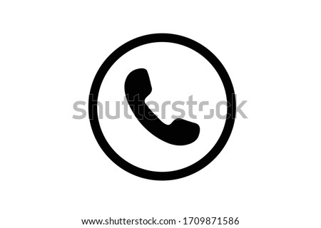 Phone icon in trendy flat style isolated on white background. Telephone symbol. Vector illustration.