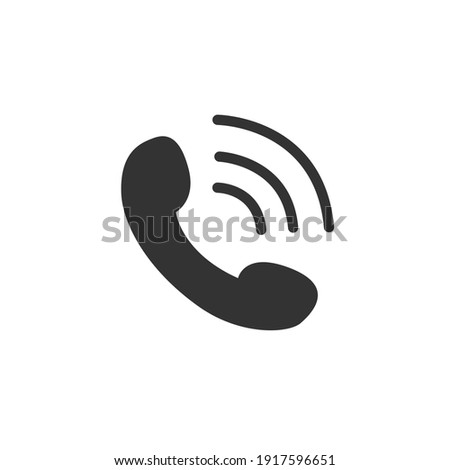 Phone icon in trendy flat style isolated on white background. Telephone symbol. Vector illustration.