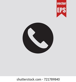 Phone icon in trendy isolated on grey background.Vector illustration.