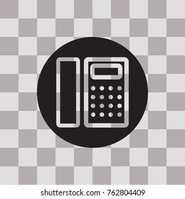 Phone icon in trendy isolated on grey background.Vector illustration.