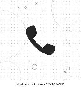 Phone icon, vector best flat icon on texture background , EPS 10