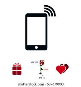 phone icon, vector best flat icon, EPS