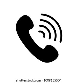 phone icon vector black and white