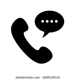phone icon vector black and white