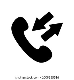 phone icon vector black and white