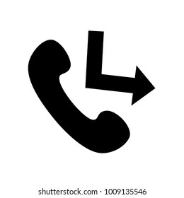 phone icon vector black and white