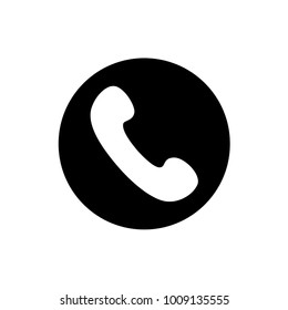 phone icon vector black and white