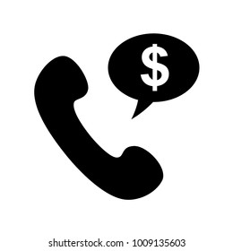phone icon vector black and white