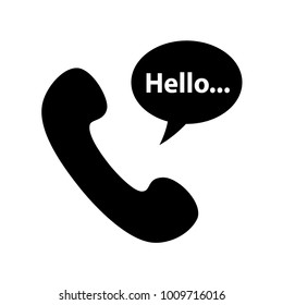 phone icon vector black and white