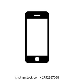 Phone icon vector. black and white clip art illustration