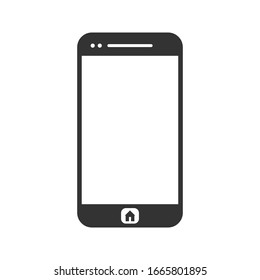 Phone icon vector with blank screen. isolated on white background