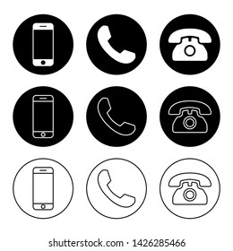 Phone icon vector. Call icon vector. mobile phone smartphone device gadget. telephone icon
