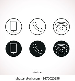 Phone icon vector. Call icon vector. mobile phone smartphone device gadget. telephone icon