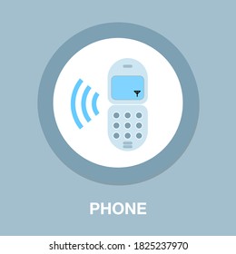 Telefonsymbol-Vektorgrafik. Rufen Sie Symbolvektorgrafik auf. Handy Smartphone Gerät Gadget. Telefonsymbol