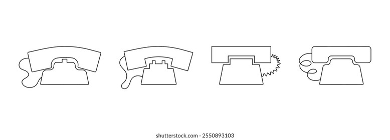 Vetor de ícone de telefone. Ícone de chamada vetor. dispositivo de smartphone celular gadget. ícone de telefone. Ícone Contato. Ilustração vetorial. 