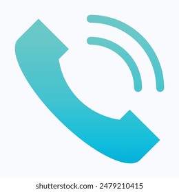 Phone icon vector. Call icon symbol. Telephone icon, Isolated Gradient Vector Icon.