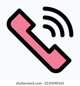 Icono de teléfono Vector. Símbolo de icono de llamada. Icono de teléfono, interfaz de usuario, experiencia de usuario, icono de Vector de color lineal aislado.