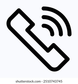 Phone icon vector. Call icon symbol. Telephone icon, User Interface, User Experience, Isolated Lineal Vector Icon.
