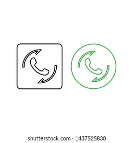 Phone icon vector. Call icon vector. telephone icon