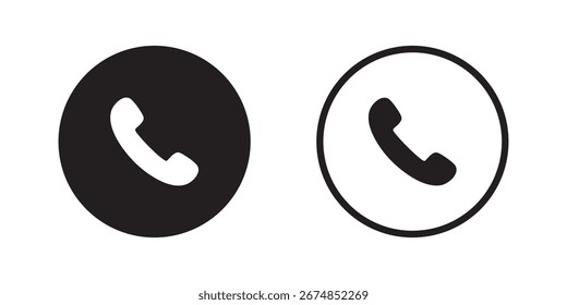 Vector de icono de teléfono con señales de llamada y teléfono para uso tecnológico