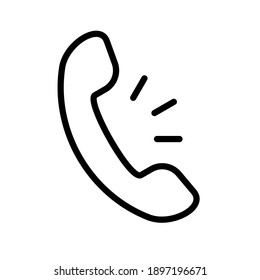 Phone icon vector. Call icon for web and mobile app. Handset vector