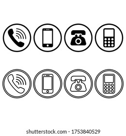 Phone icon Vector collection. Call illustration sign set. contact symbol. 