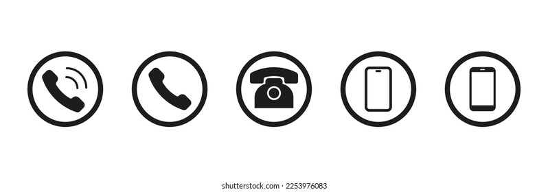 Phone  icon vector collection. Call sign. Stock vector. EPS 10 