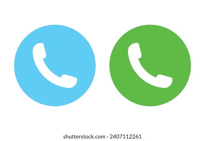 Telefonsymbol, Vektorgrafik. Sammlung von Vektorsymbol auf weißem Hintergrund. Telefonsymbol einzeln. Rufzeichen, Vektorgrafik