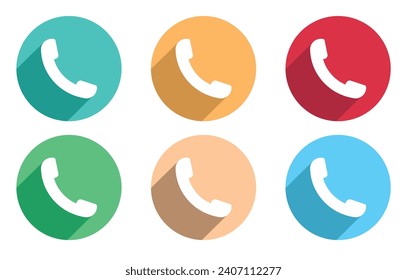 Phone icon vector . Collection of vector symbol on white background. Telephone icon symbol isolated . call icon Vector illustration