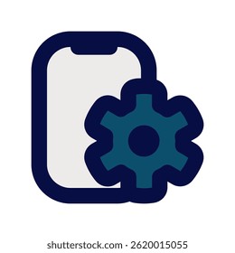 Phone Icon Vector for Communication and Mobile Call. Telecommunication device design for digital use. Filled Line Icon