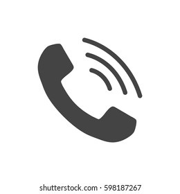 Phone icon vector, contact, support service sign isolated on white background. Telephone, communication icon in flat style.