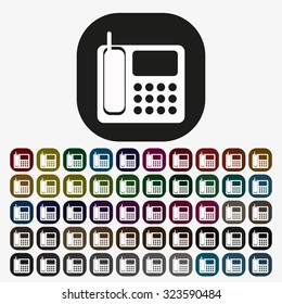 phone. icon. vector design, set of colored buttons