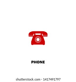 phone icon. phone vector design. sign design. red color