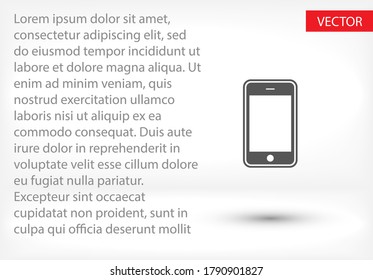 phone icon. Vector  Eps 10 . Lorem Ipsum Flat Design 