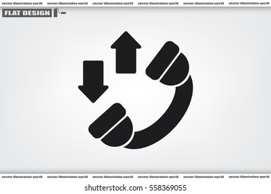 Phone icon vector EPS 10, abstract sign handset flat design,  illustration modern isolated badge for website or app. 
