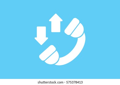 Phone icon vector EPS 10, abstract sign handset flat design,  illustration modern isolated badge for website or app 