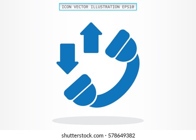 Phone icon vector EPS 10, abstract sign handset flat design,  illustration modern isolated badge for website or app 