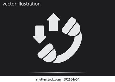 Phone icon vector EPS 10, abstract sign handset flat design,  illustration modern isolated badge for website or app 