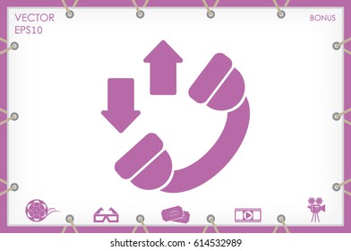 Phone icon vector EPS 10, abstract sign handset flat design,  illustration modern isolated badge for website or app.