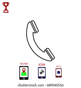 Phone icon vector.  Vector EPS 10 illustration style